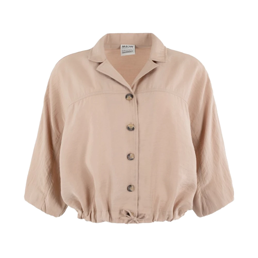 Moscow Korte Mouw Blouse Beige Dames
