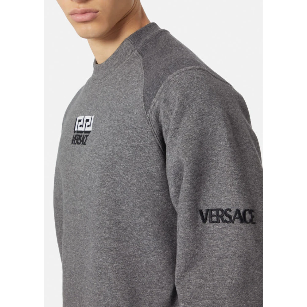 Versace Sweater Gray Heren