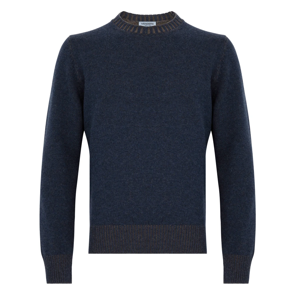 Vengera Blauwe Cashmere Sweater Aw24 Blue Heren
