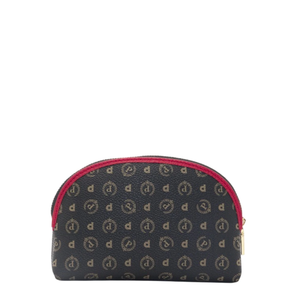 Pollini Vrouw Zwart Tassen Dames, One Size, Heritage Rits Sluiting Beauty Pouch