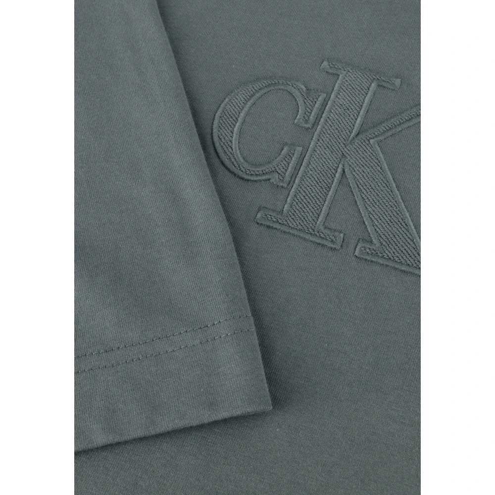 Calvin Klein Heren Polo Tee Applique Shirt Gray Heren
