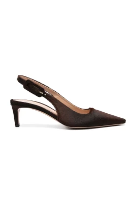 Brun Pony Slingback Skor