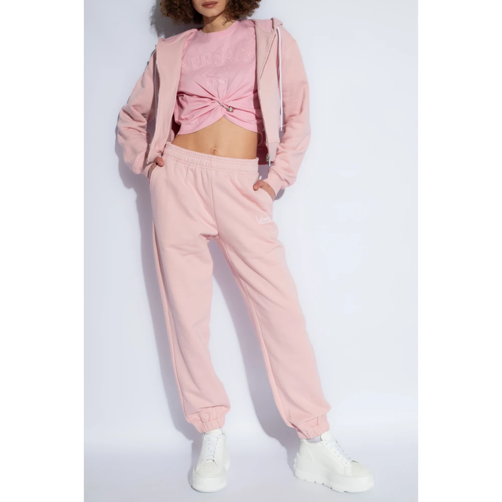 Versace Sweatpants met logo Pink Dames