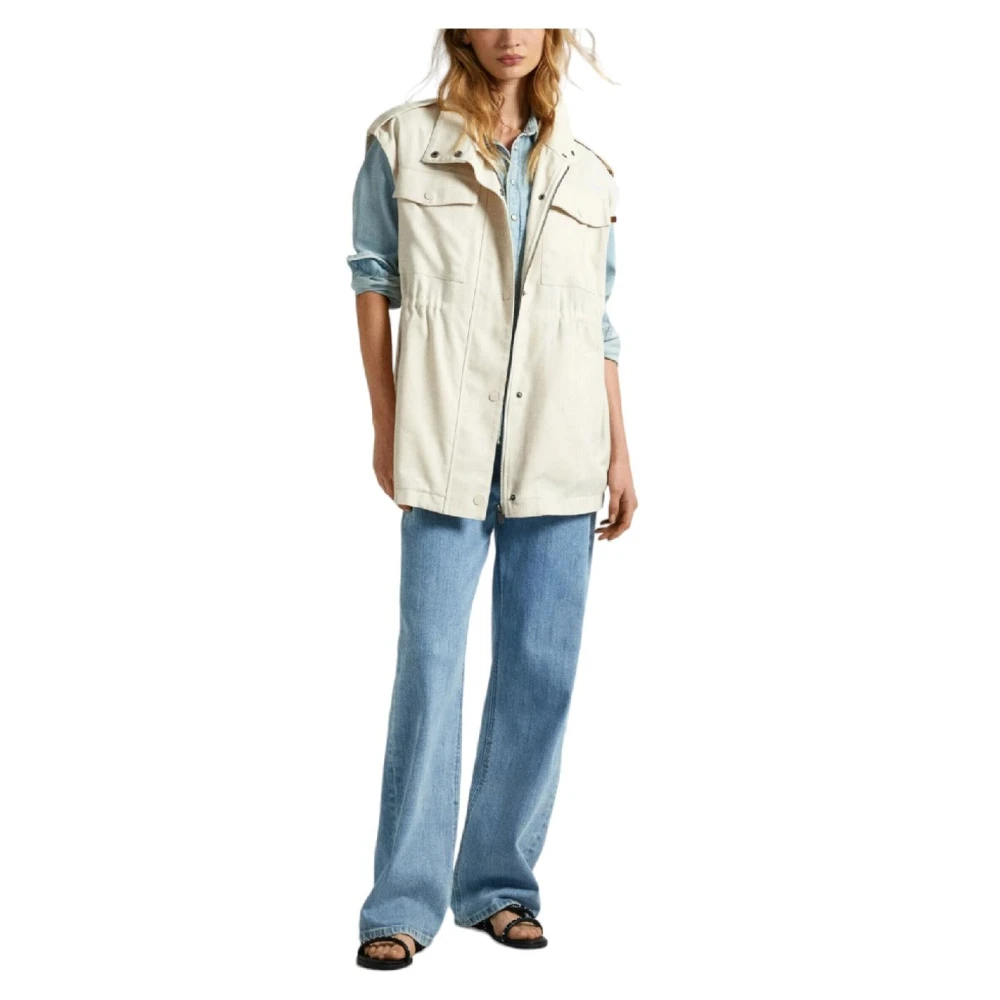 Pepe Jeans Veelzijdige en Elegante Tilda Vest Beige Dames
