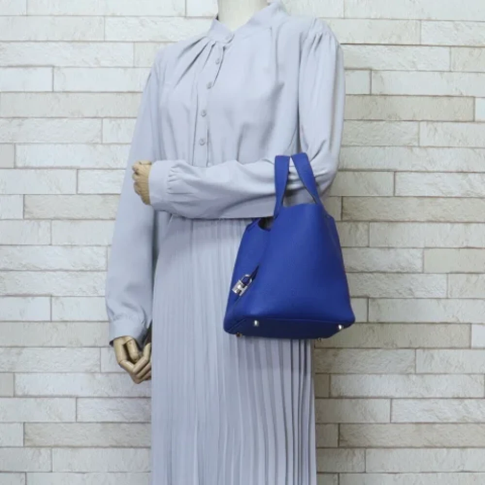 Hermès Vintage Pre-owned Fabric handbags Blue Dames