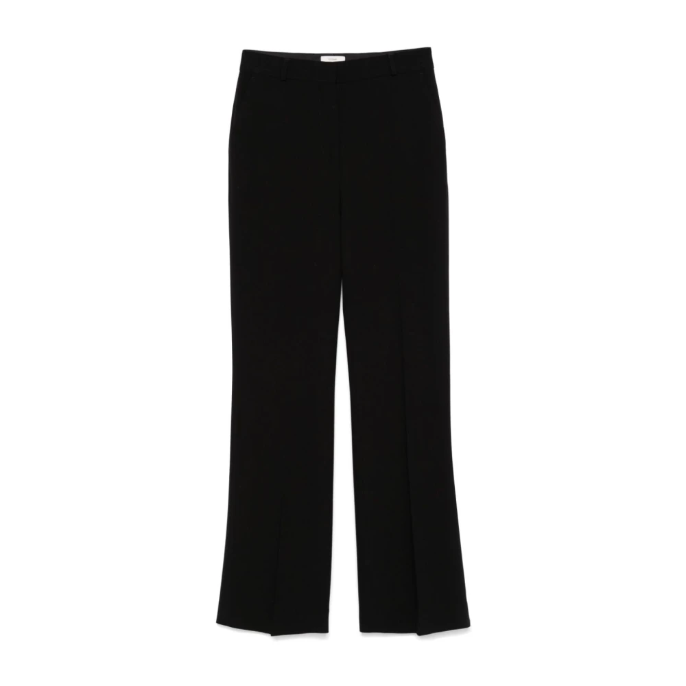 TotêMe Zwarte Flare Broek met Riemlussen Black Dames