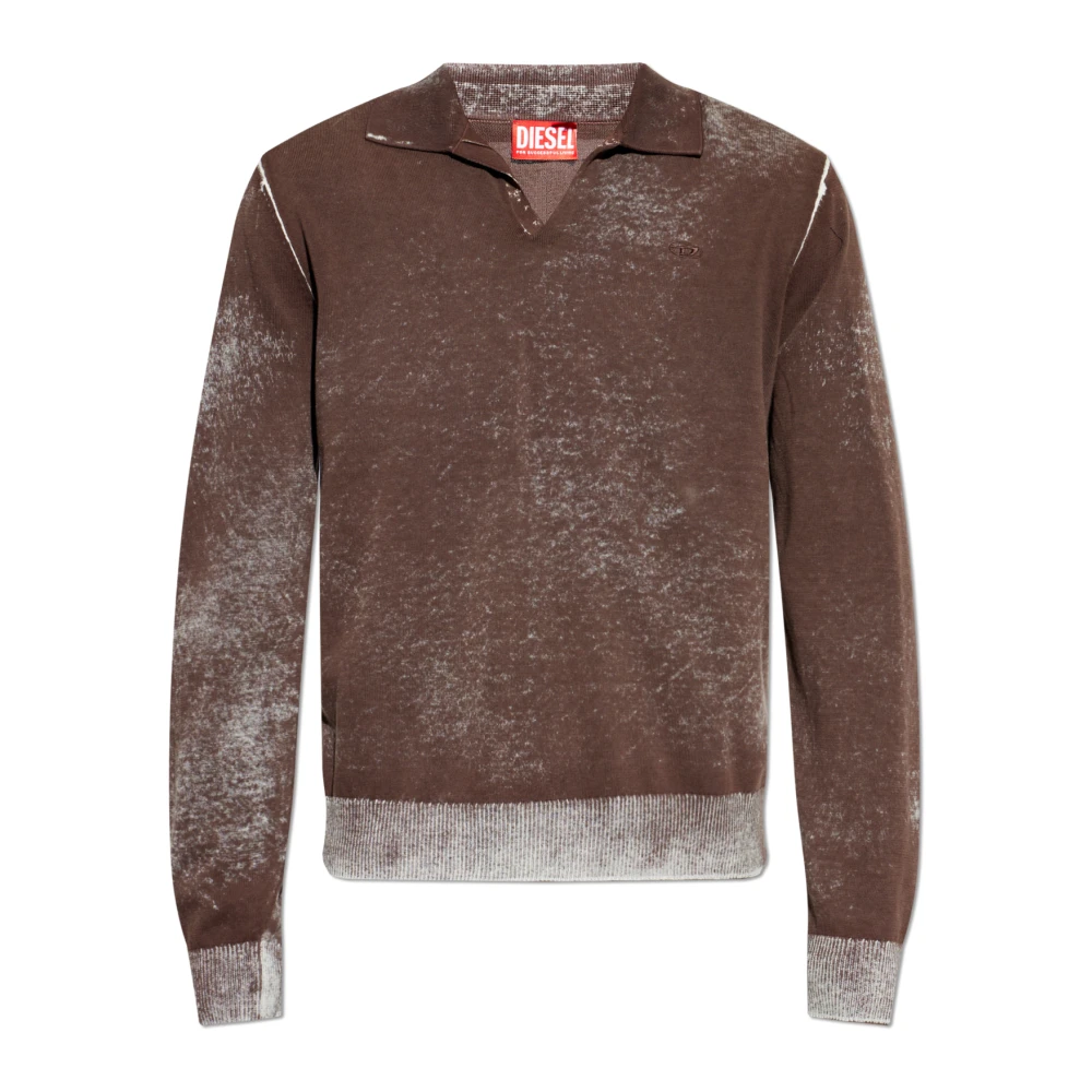 Diesel Uomo Marrone Maglie, S, New,