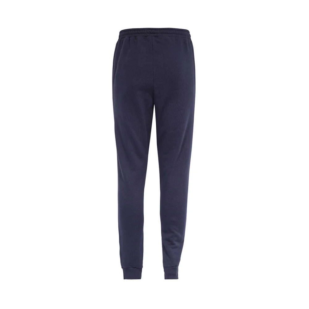 Les Deux Katoenen Track-Pants met Ribgeboeide Manchetten Blue Heren
