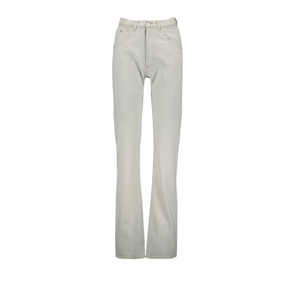 Maison Margiela Women's Beige Straight Leg Denim Jeans