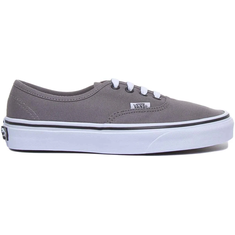 Vans Women's Gray Sneakers, 3 Uk, Classic Authentic Trainers In Pewter