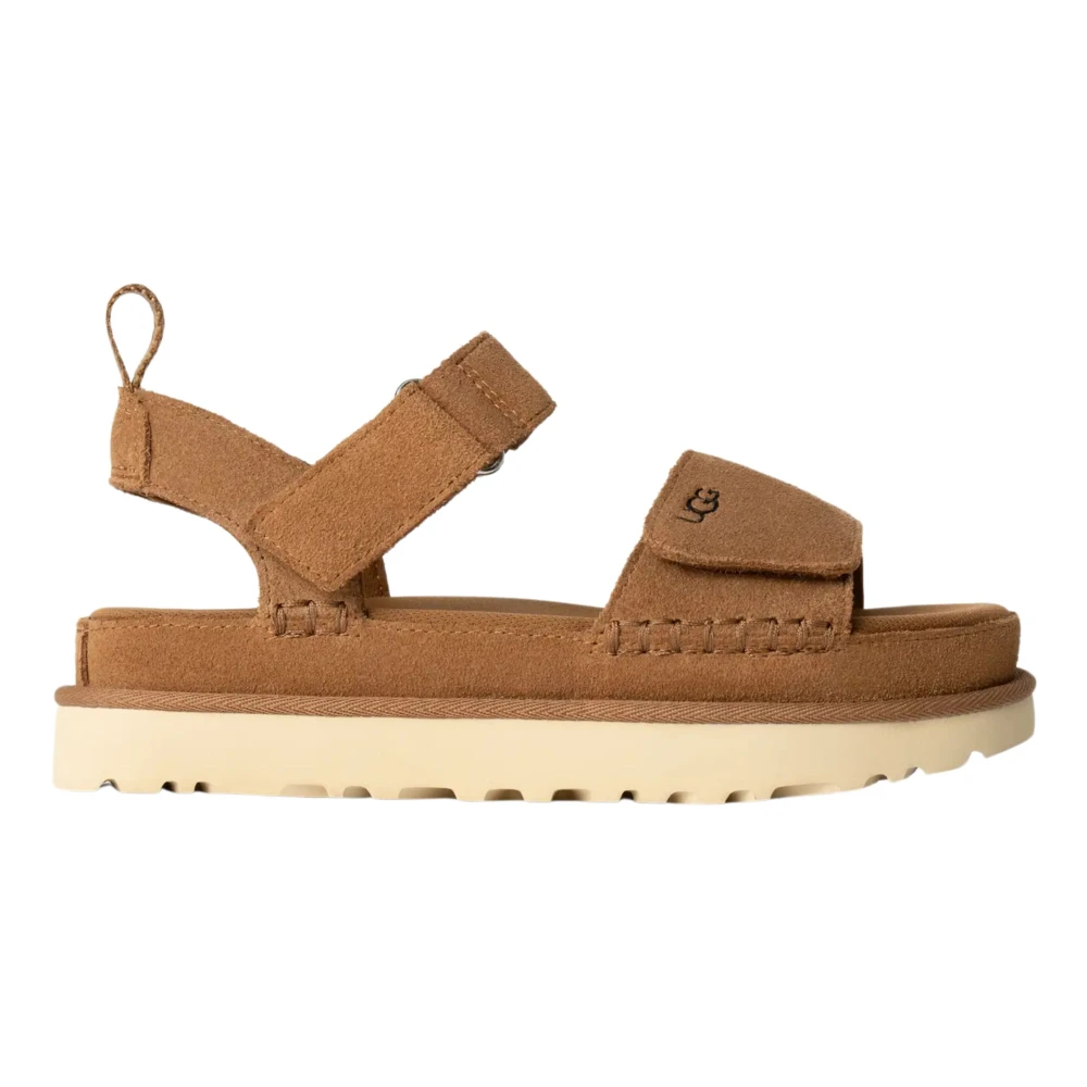 Ugg Women's Brown Flat Sandals, 3 Uk, Goldenstar Sandal Chestnut