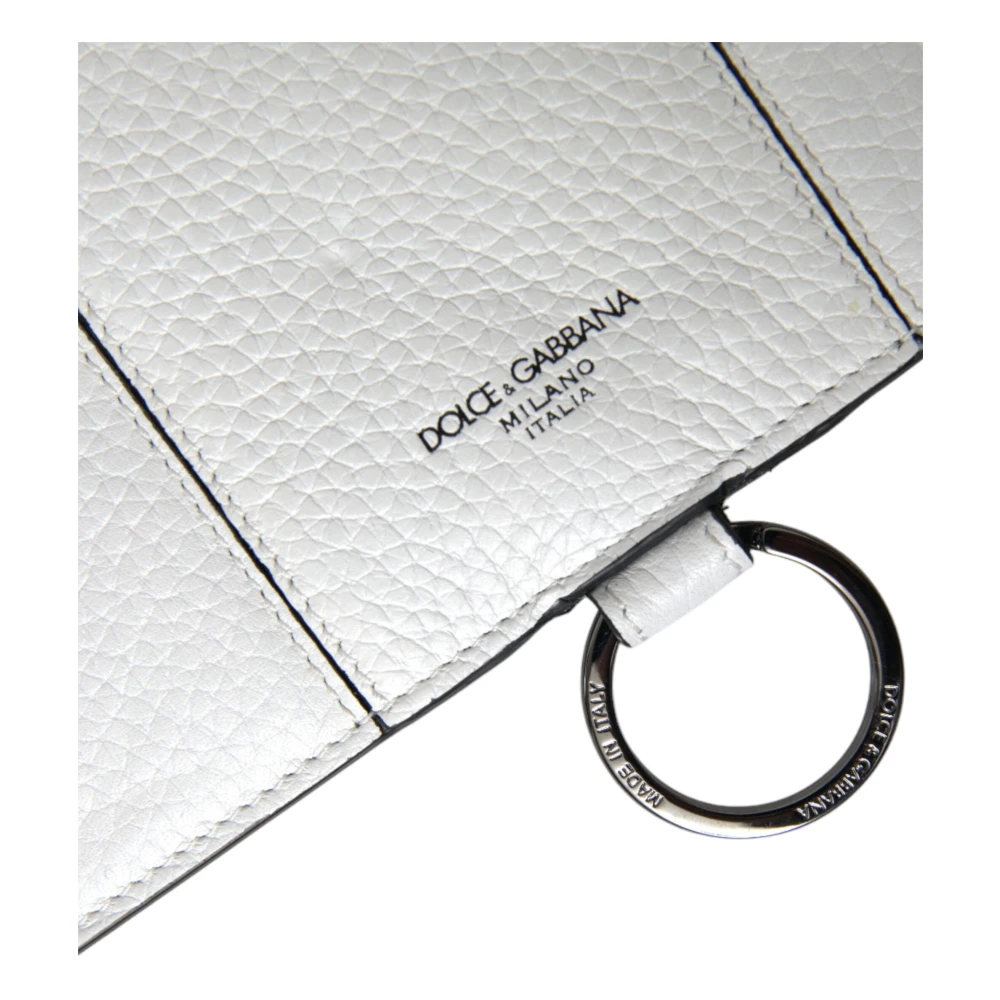 Dolce & Gabbana Wit Leren Crossbody Kaarthouder White Dames