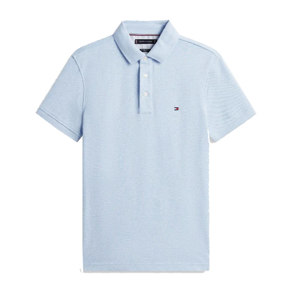 Tommy Hilfiger Men's Blue Polo Shirts, L, 1985 Slim Fit Pique Polo