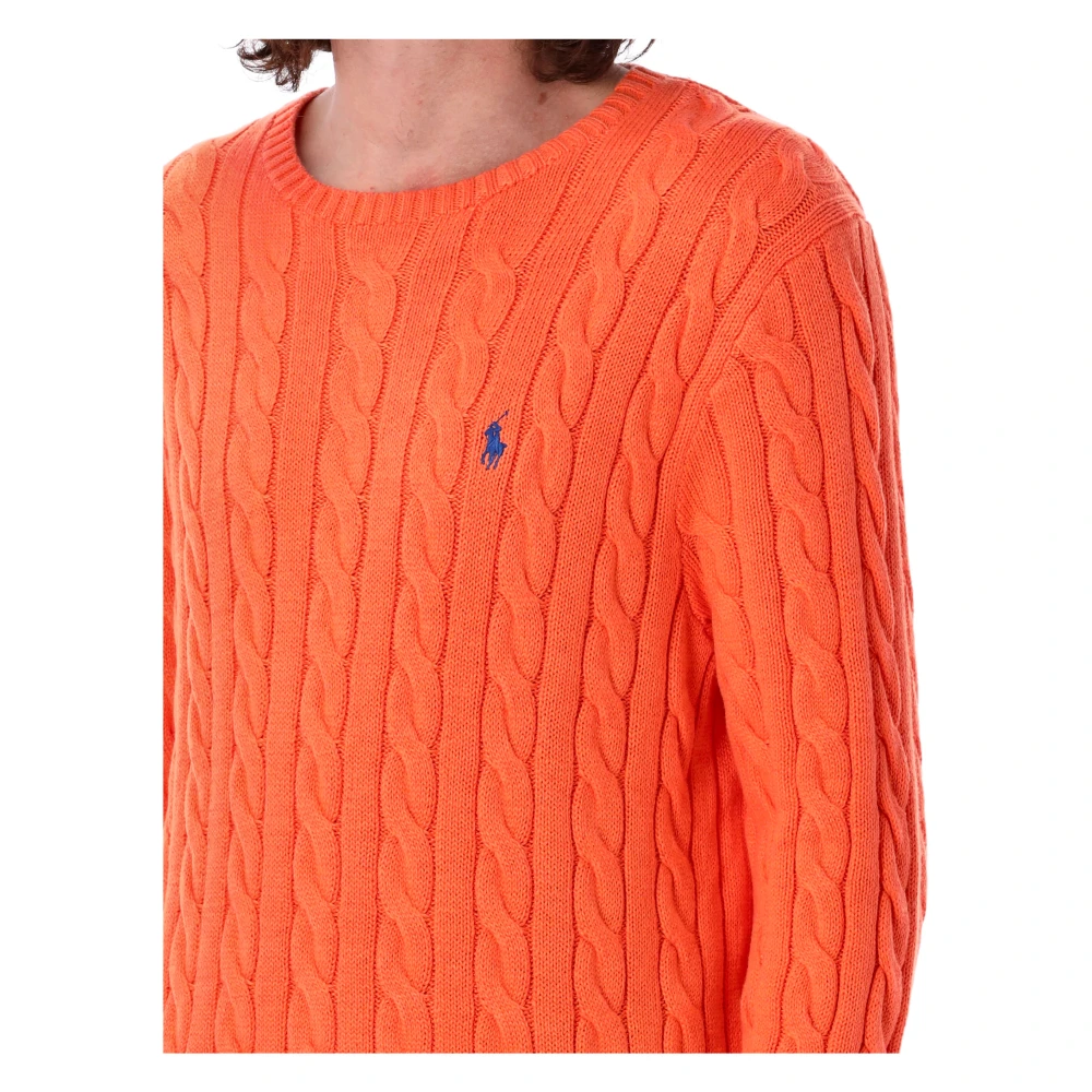 Ralph Lauren Kabeltrui Orange Heren