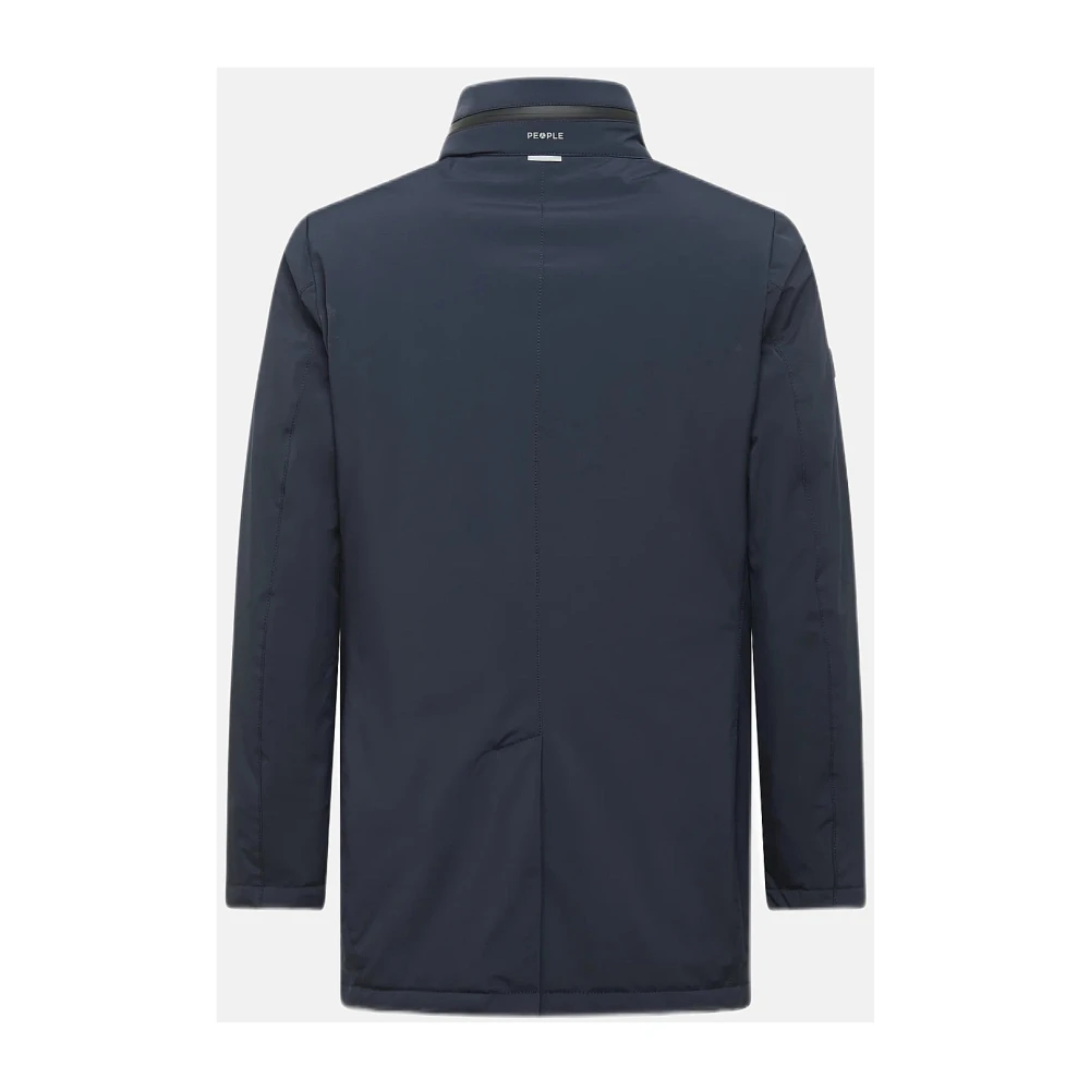 People of Shibuya Technische Parka met Verborgen Capuchon Blue Heren