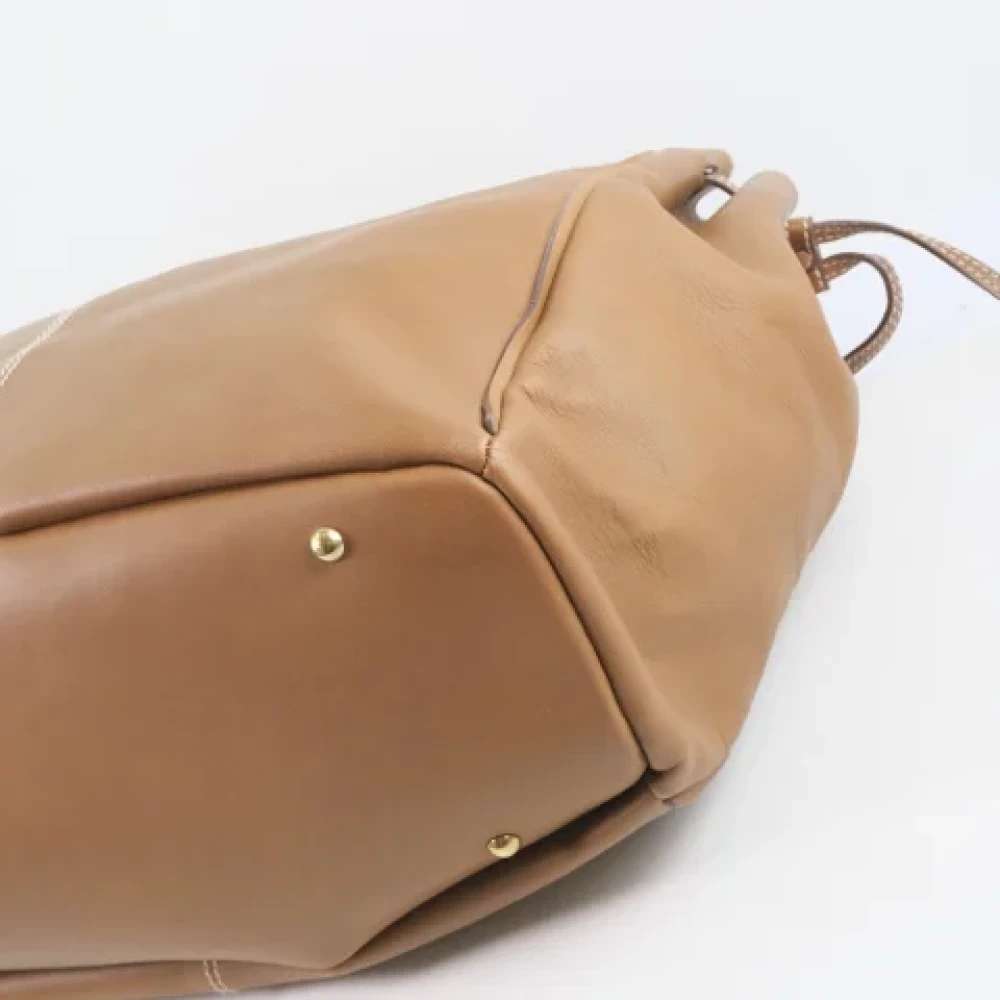 Salvatore Ferragamo Pre-owned Leather handbags Brown Dames