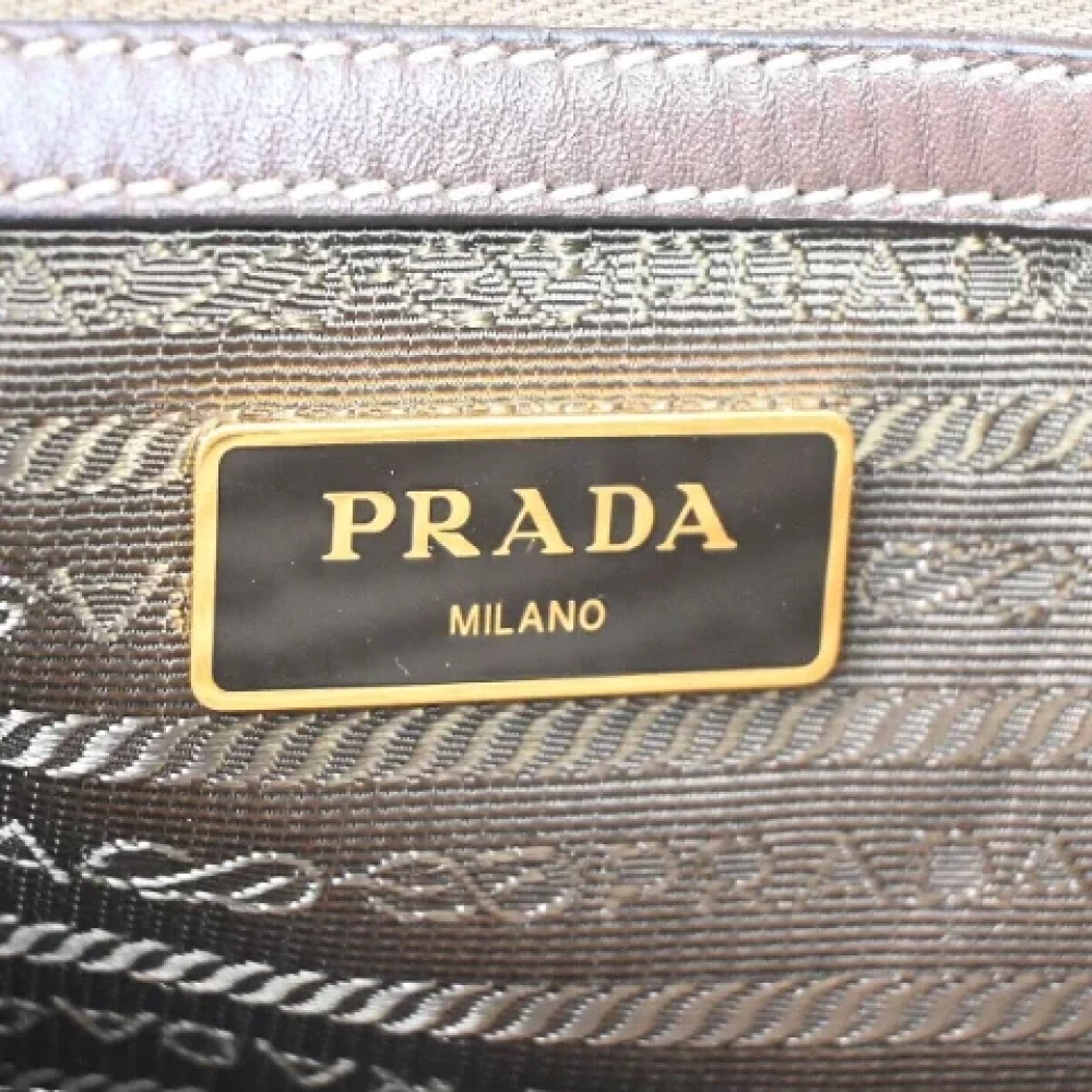 Prada Vintage Pre-owned Canvas handbags Green Dames
