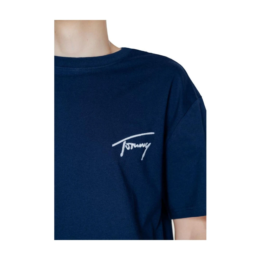 Tommy Jeans Blauw Katoenen T-shirt Regular Fit Blue Heren