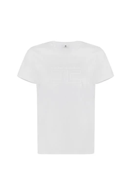 Jersey T-shirt med broderad logotyp