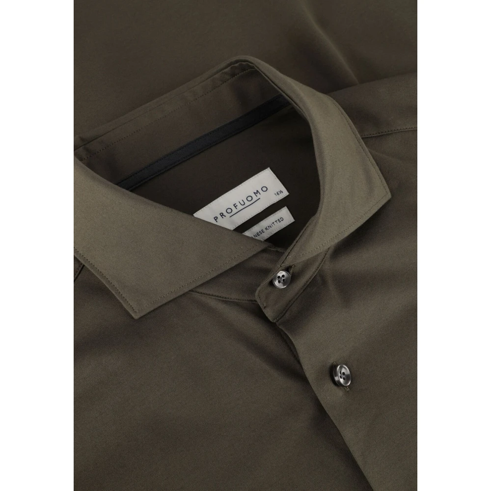Profuomo Groen Casual X-Cutaway Overhemd Green Heren