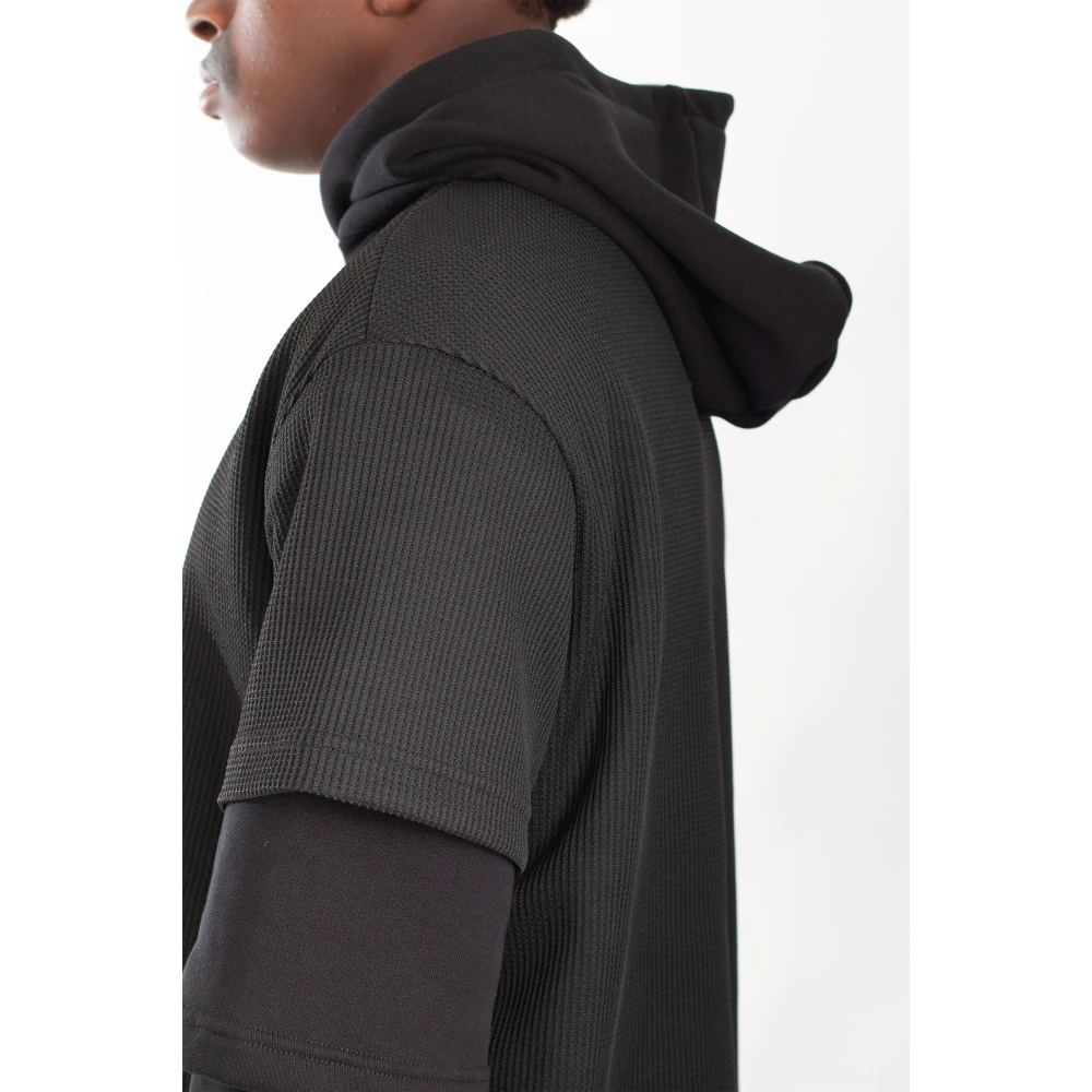Heliot Emil 3-Laags Hoodie in Blk01 Black Heren