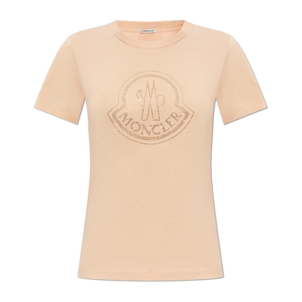 Moncler T-shirt med logotyp Pink, Dam