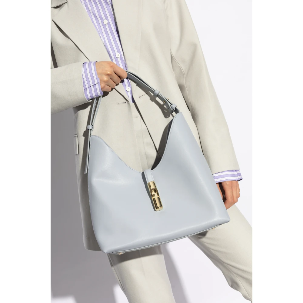 Furla Tas 'Goccia Medium Hobo' Blue Dames
