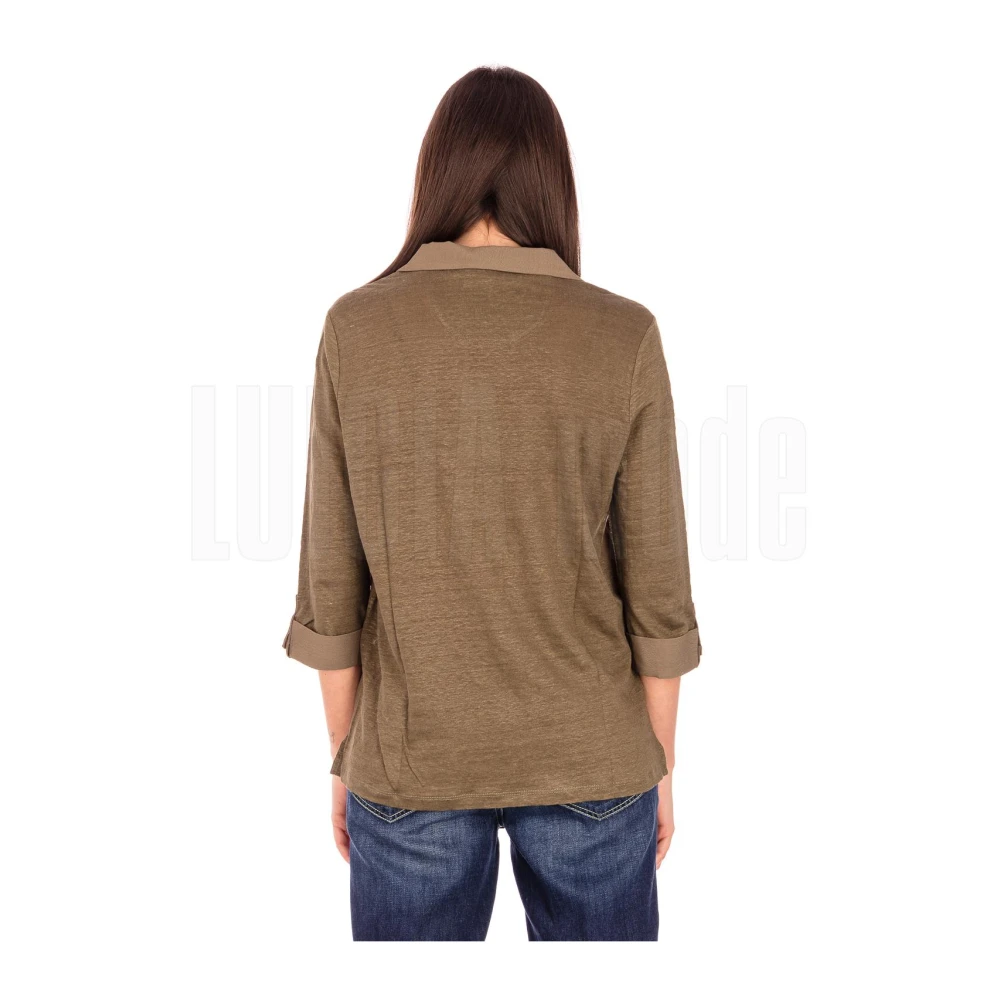 Elena Mirò Jersey T-Shirt Green Dames