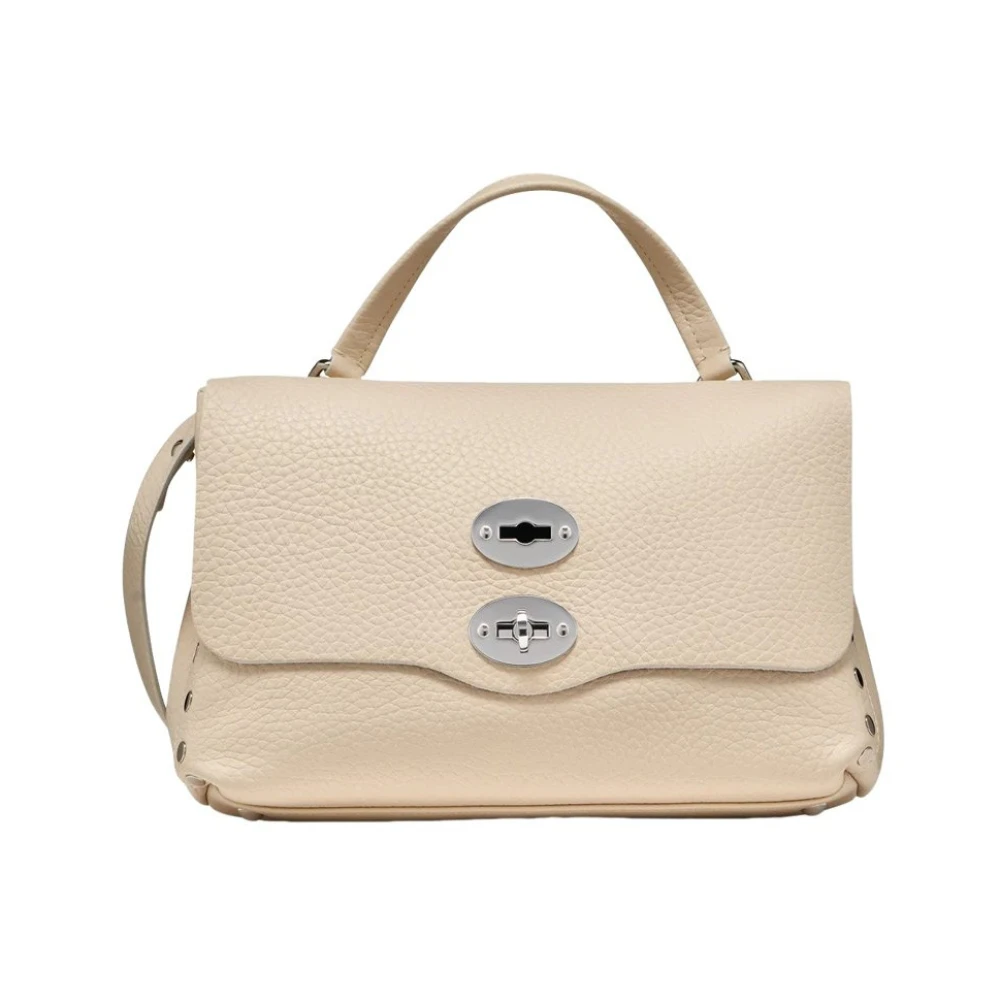Zanellato Witte leren schoudertas Beige Dames