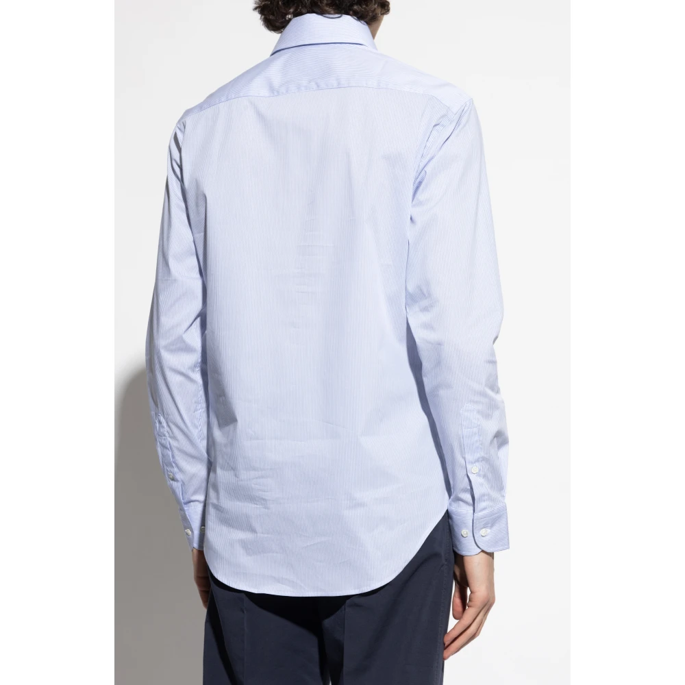 Emporio Armani Overhemd met gestreept patroon Blue Heren