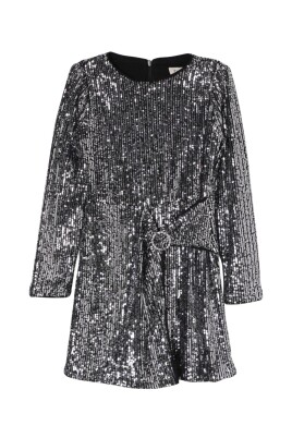 brown-sequin-mini-dress-asymmetric-hem