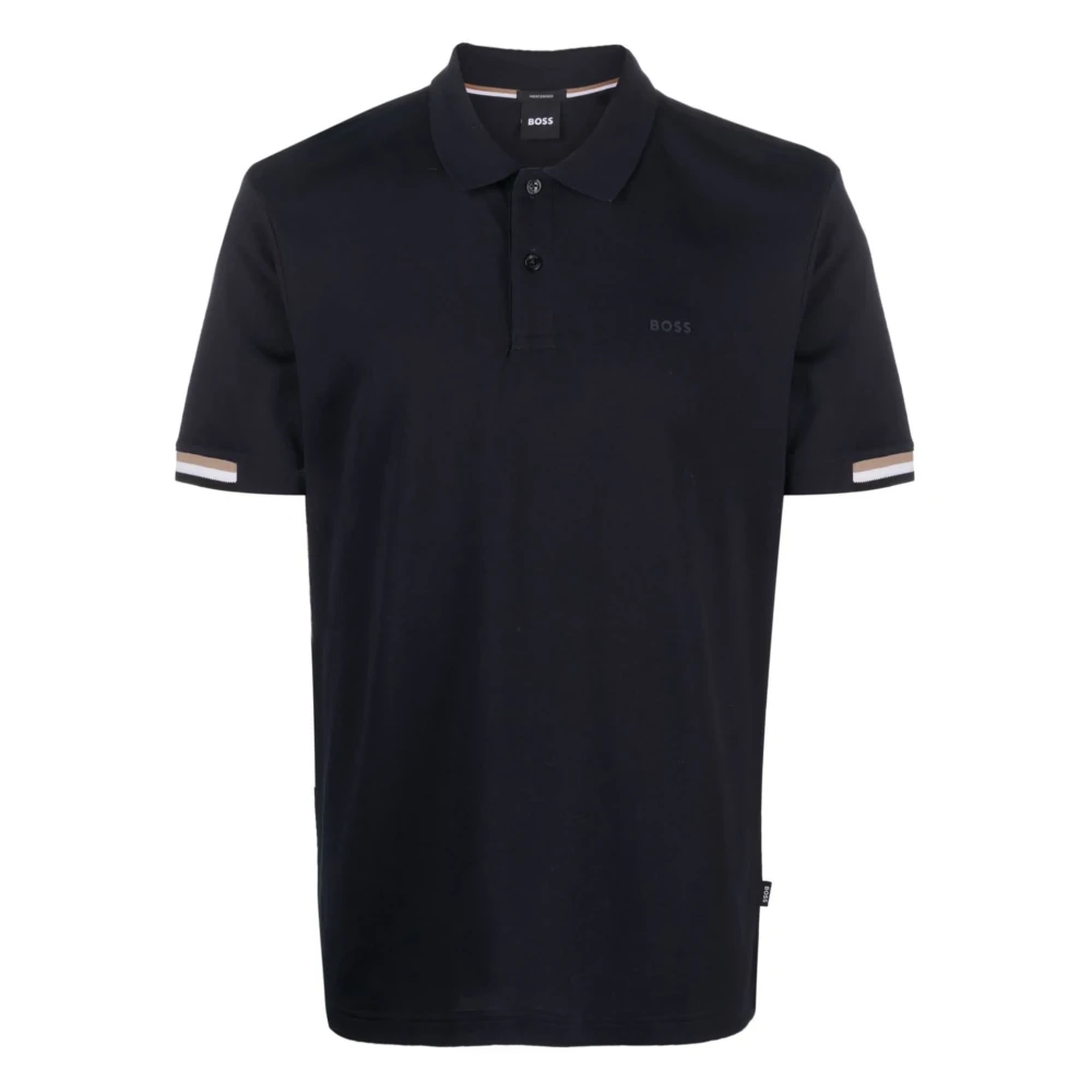Hugo Boss Katoenen poloshirt met geborduurd logo Blue Heren