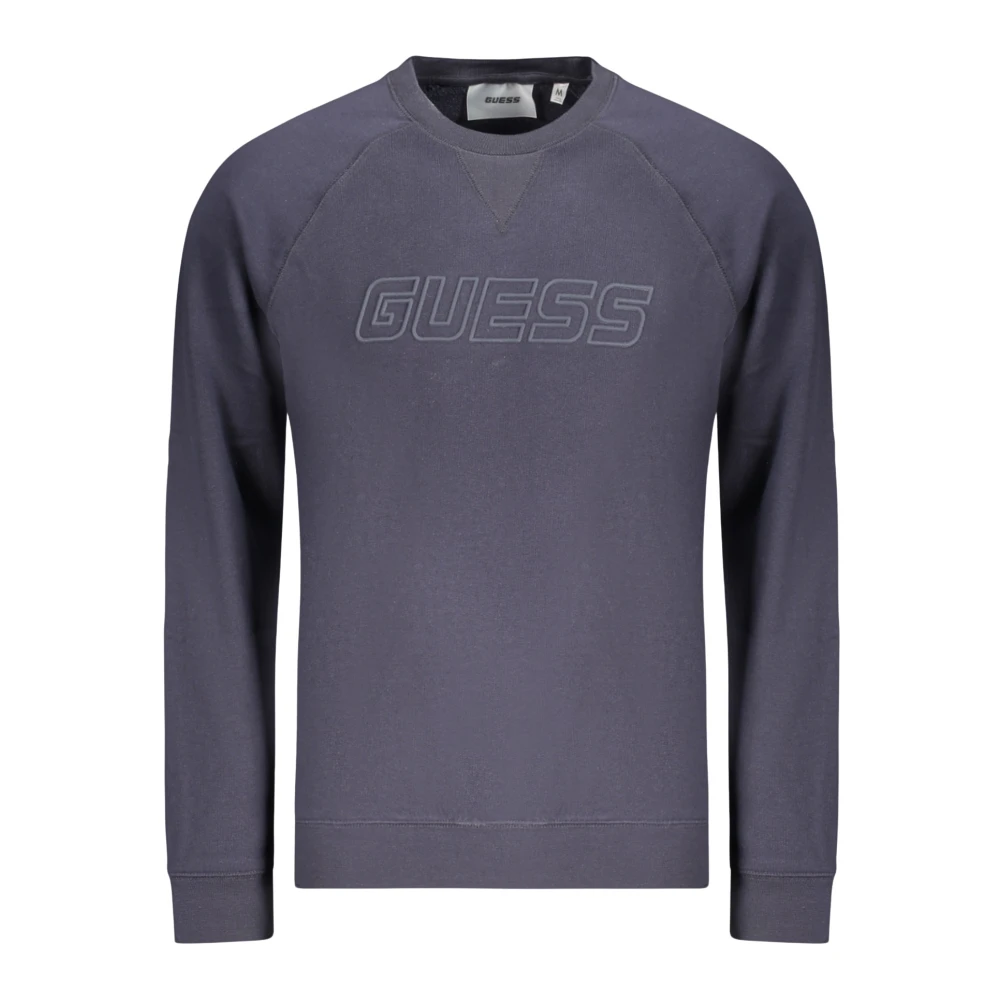 Guess Front Logo Sweatshirt - Male - Sweatshirts - Blue - Xl - Sweatshirts & Hoodies