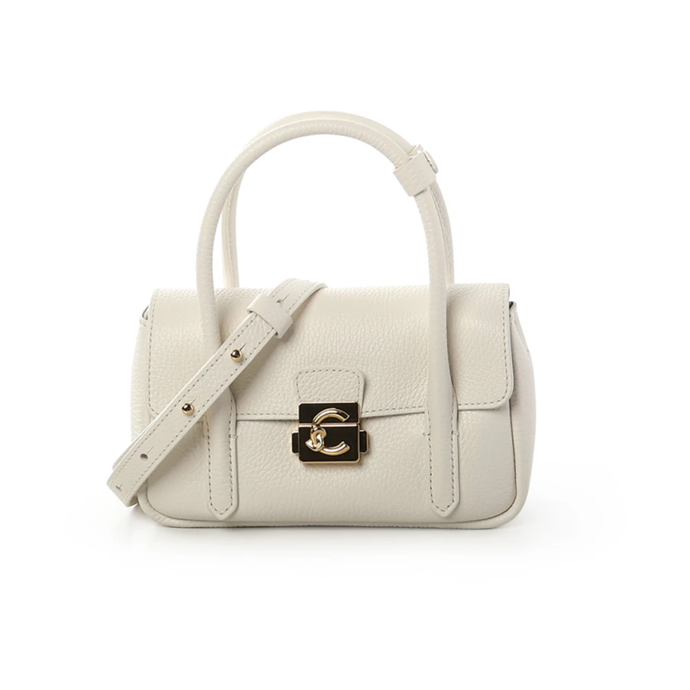 Coccinelle Women's White Handbags, One Size, Mini Leather Handbag