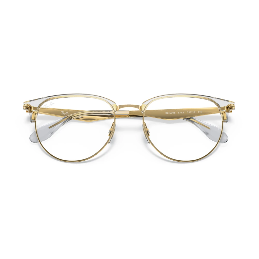Ray - Ban Unisex Gold Rx6396 5762 Optical Frames Metal Transparent Pantos Normal - Image 4