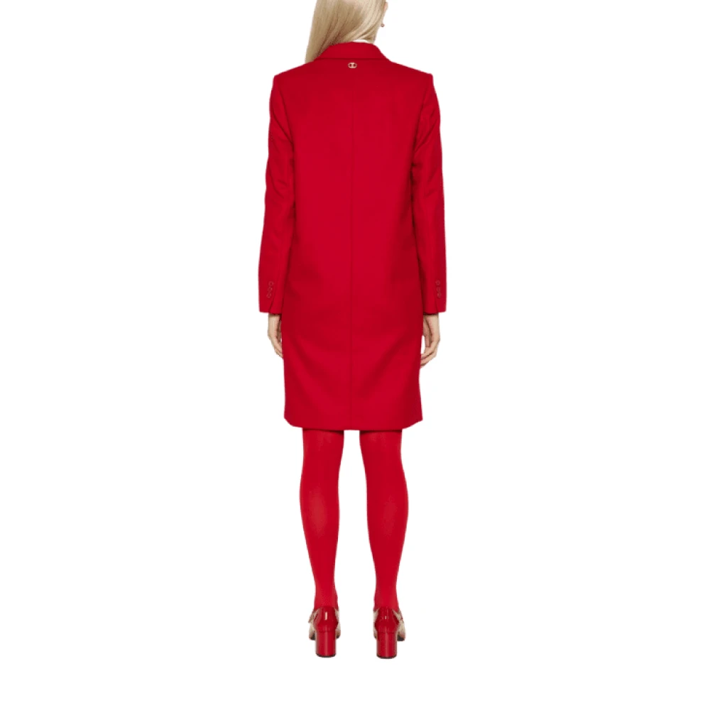 Twinset Rode Jas met Knoopsluiting Red Dames