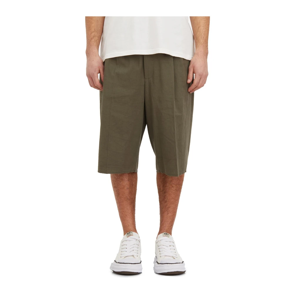 Magliano Mannelijk Groente Wide Leg Cropped Trousers