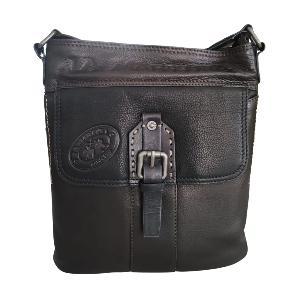 La Martina Men's Brown Cross Body Messenger, One Size, Shoulder Bag Unisex Crossbody