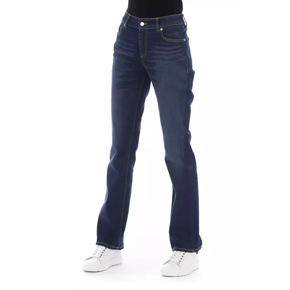 Baldinini Tricolor Pocket Jeans Blue Dames
