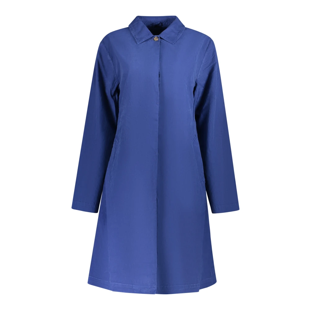 North Sails , Single-Breasted Coats, Female, Blue, L, Long-Sleeved Trench Coat