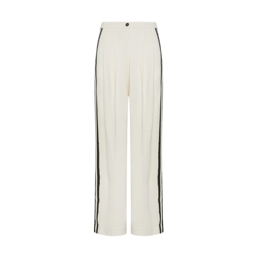 Forte Cady Crepe Geplooide Broek Rice Beige Dames