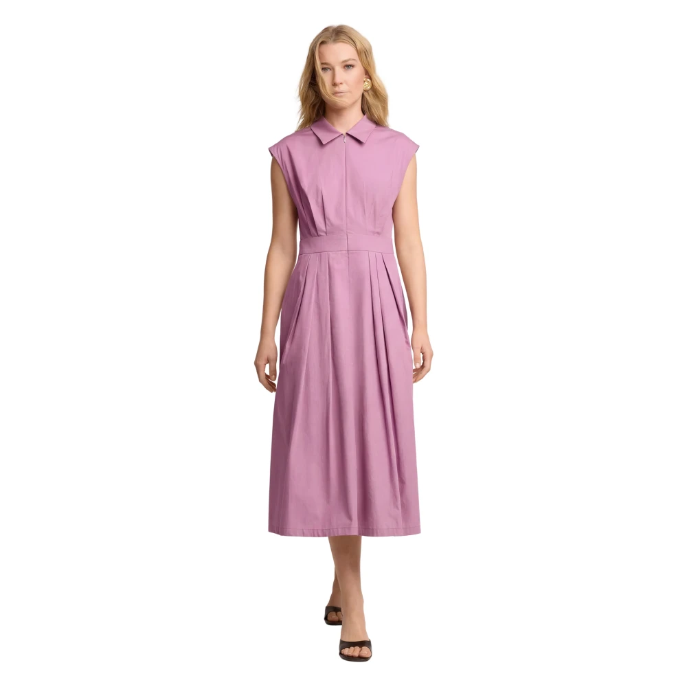 Kocca Pink Midi Dresses, Female, S, Sleeveless Shirt-Style Long Dress