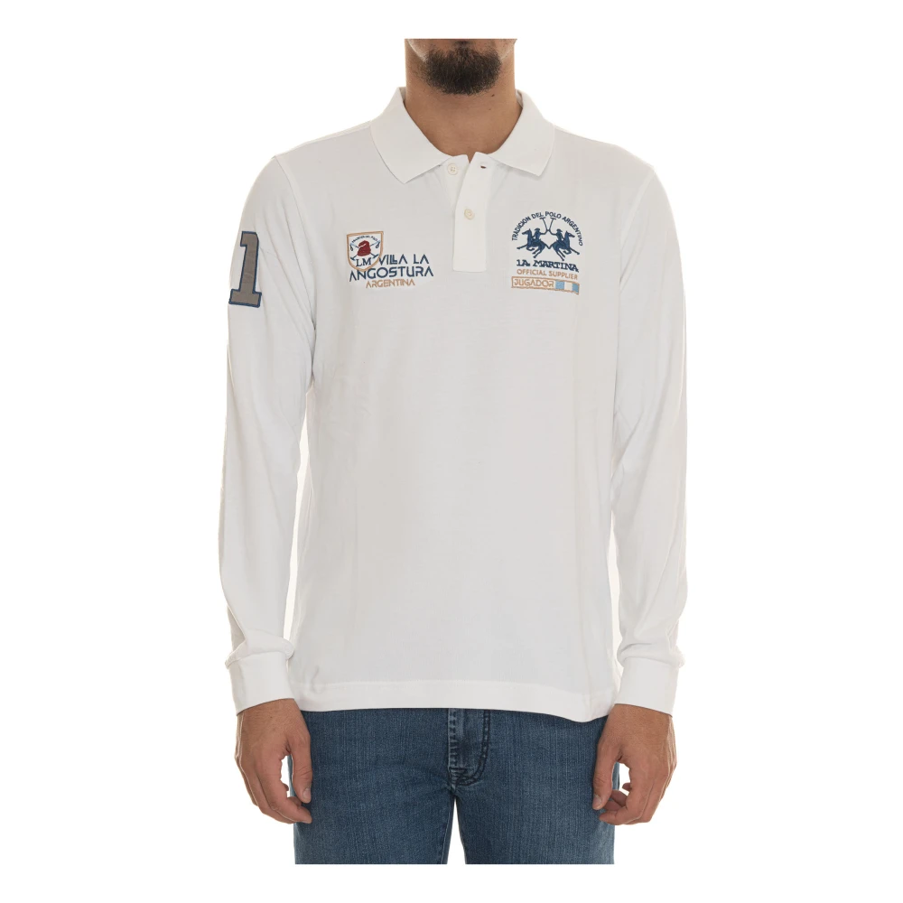 LA MARTINA Klassieke Polo Shirt White Heren