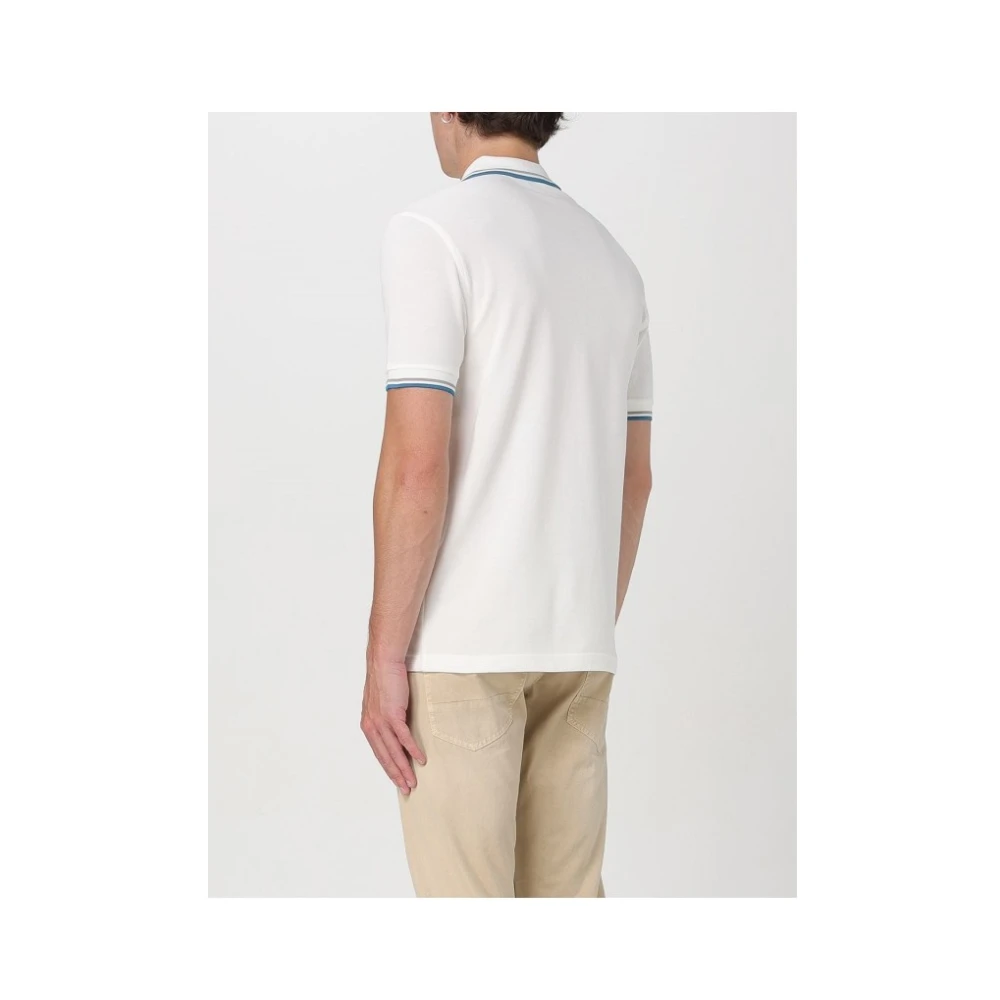 Fred Perry 2 Kleur Katoenen Polo Shirt White Heren