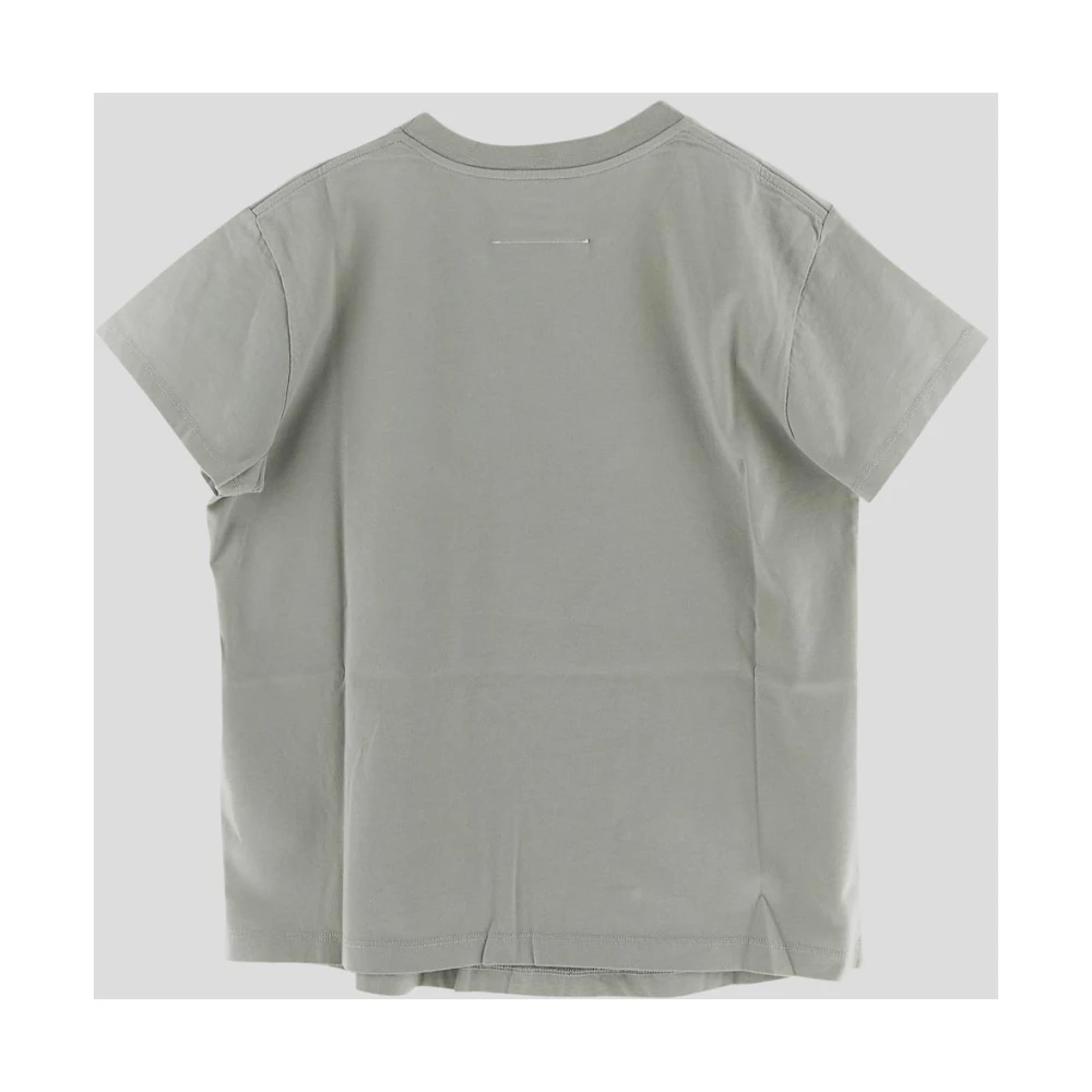 MM6 Maison Margiela Katoenen Logo T-Shirt Green Dames