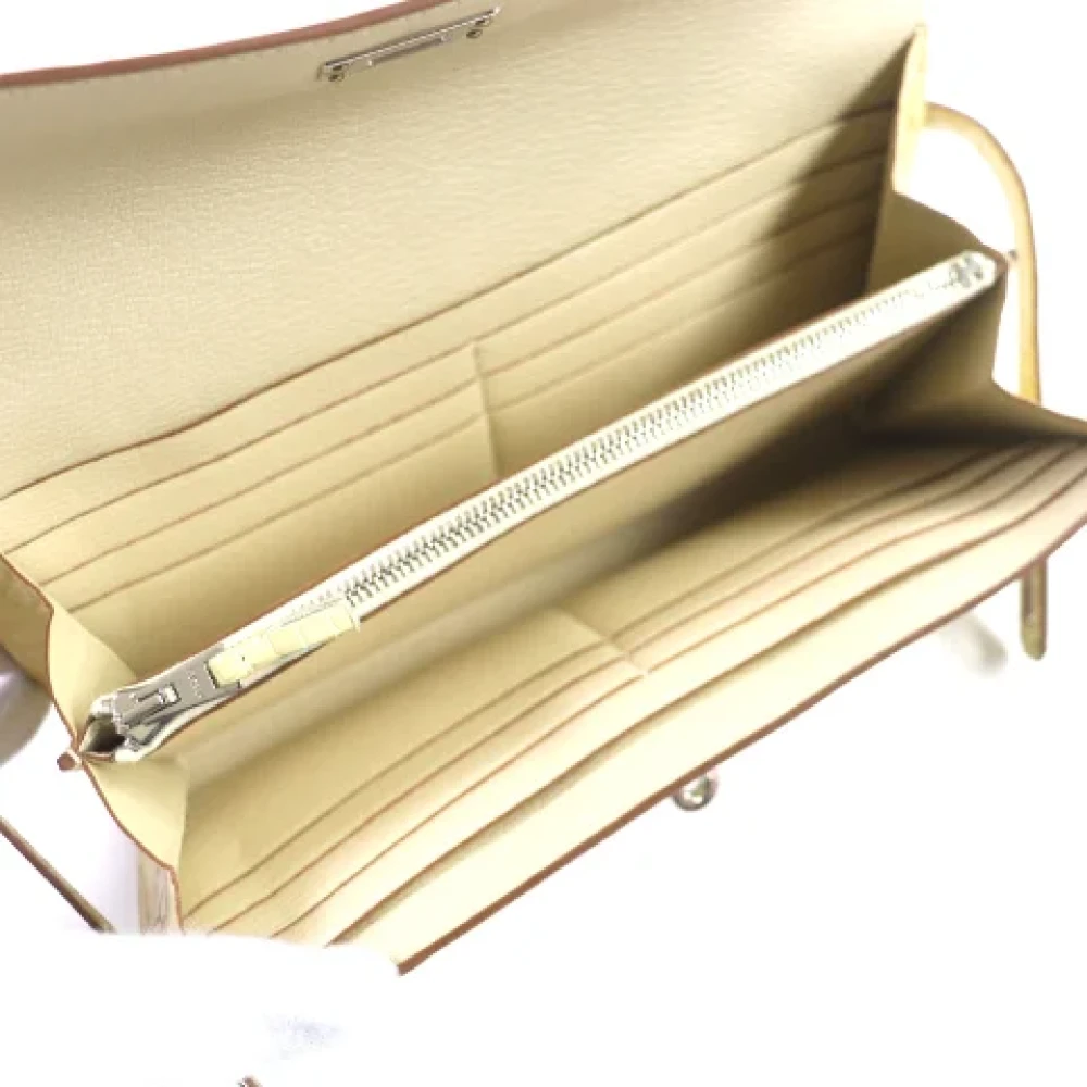 Hermès Vintage Pre-owned Leather wallets White Dames