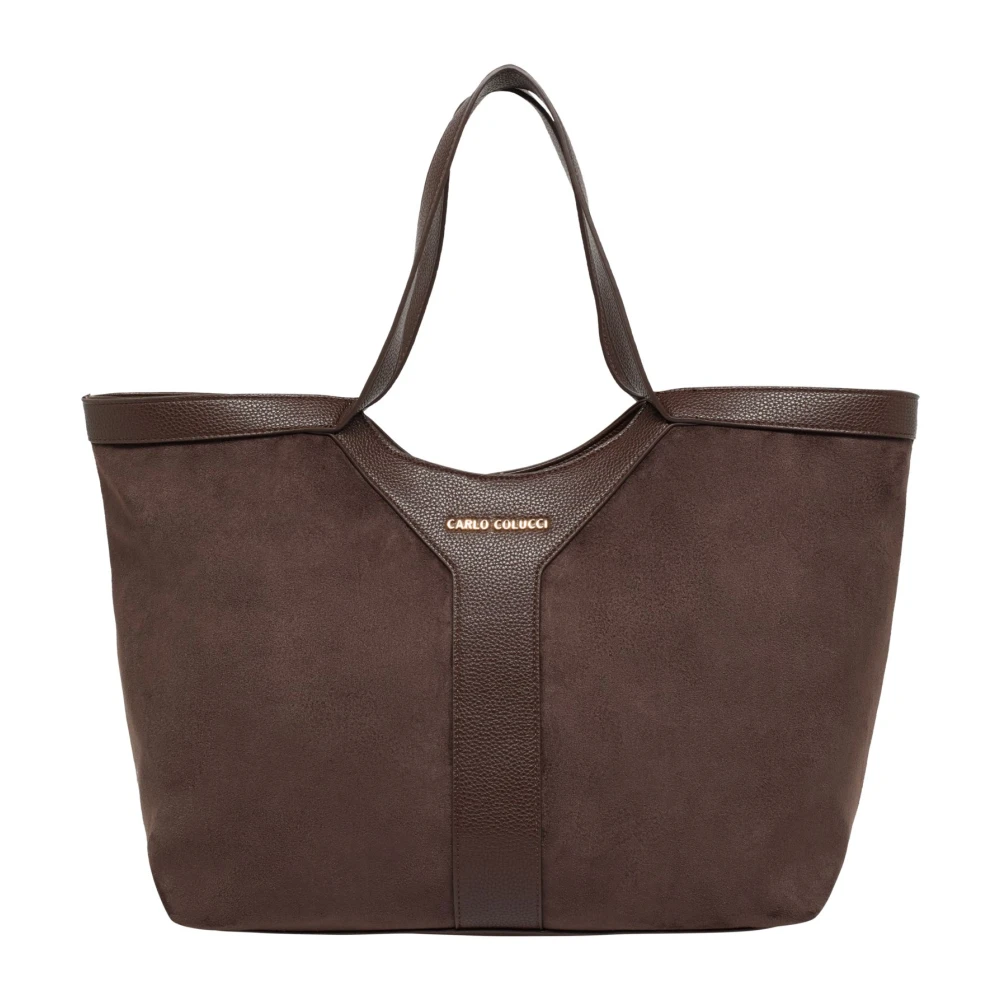 Carlo Colucci Women's Brown Shopper Bag - Shopping Bags - One Size - Bags