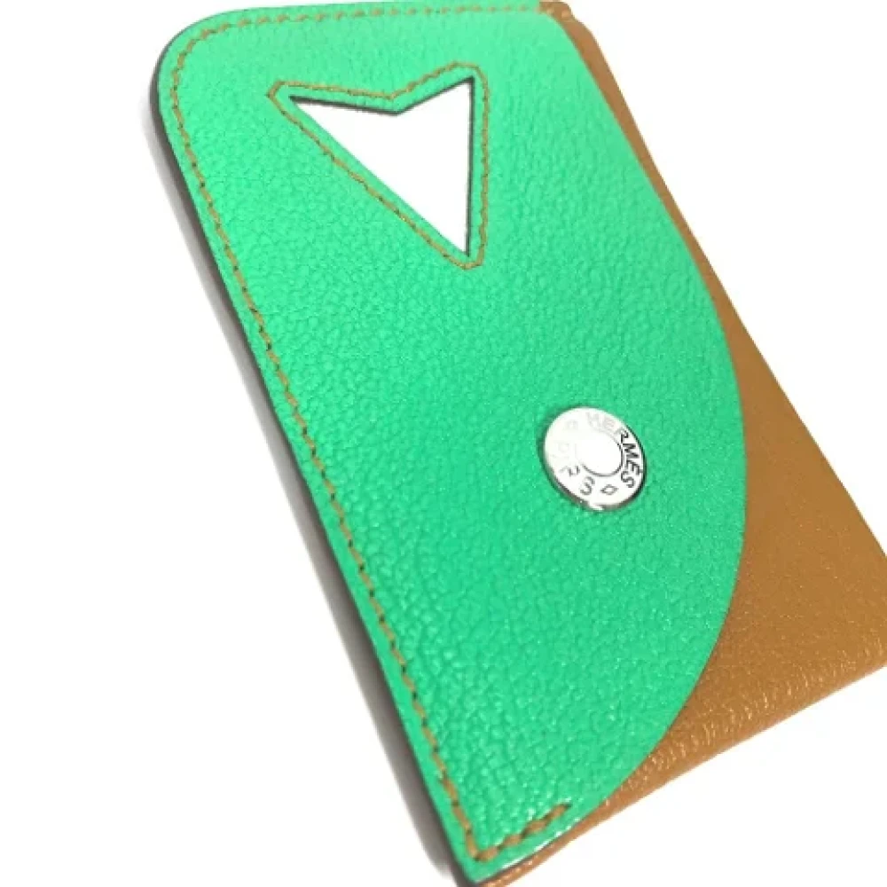 Hermès Vintage Pre-owned Leather wallets Green Dames