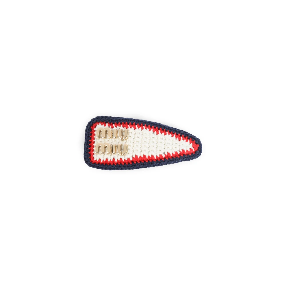 Miu Miu Women's White 5If092.2cwi Crochet Hair Clip