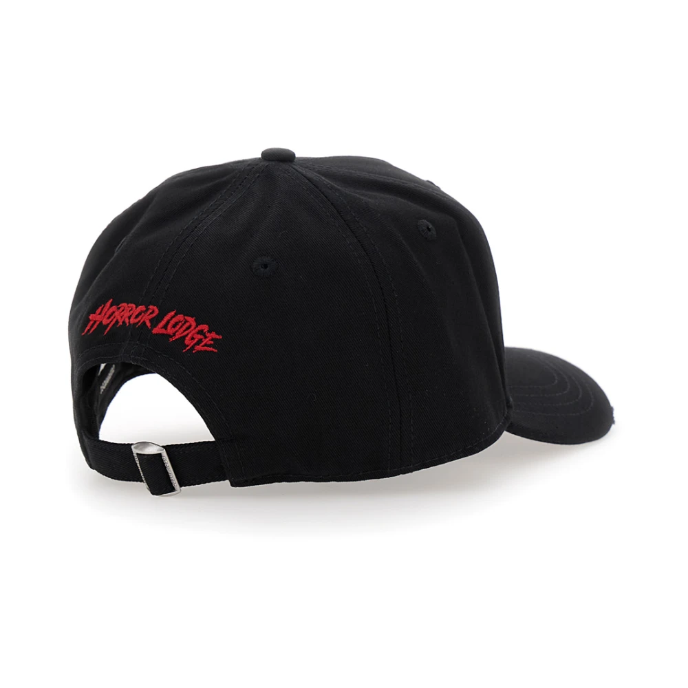 Dsquared2 Zwarte Katoenen Baseballpet met Logo Black Heren